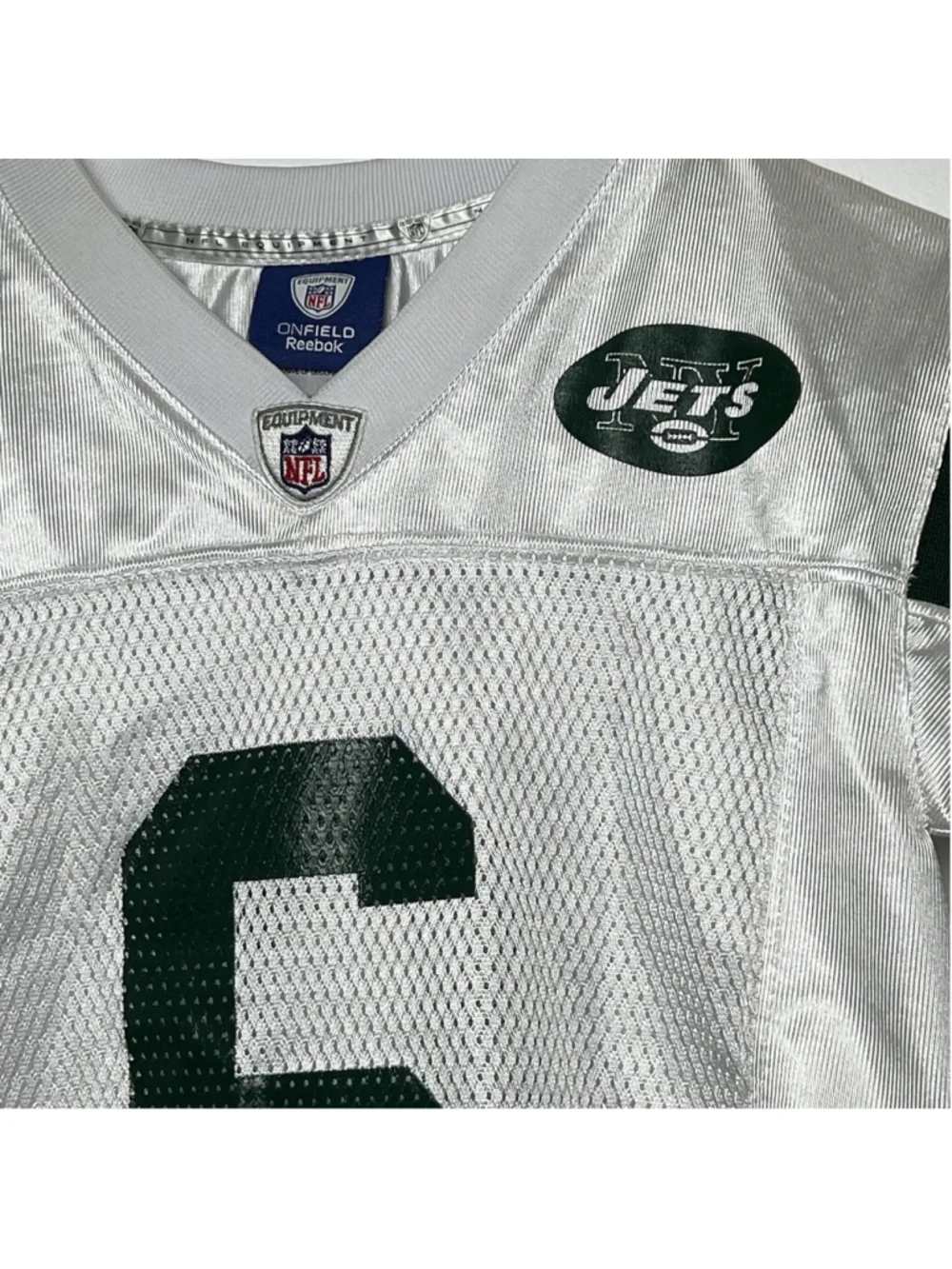 Reebok New York Jets Jersey Mark Sanchez #6 White/Green NFL Football Men's XL